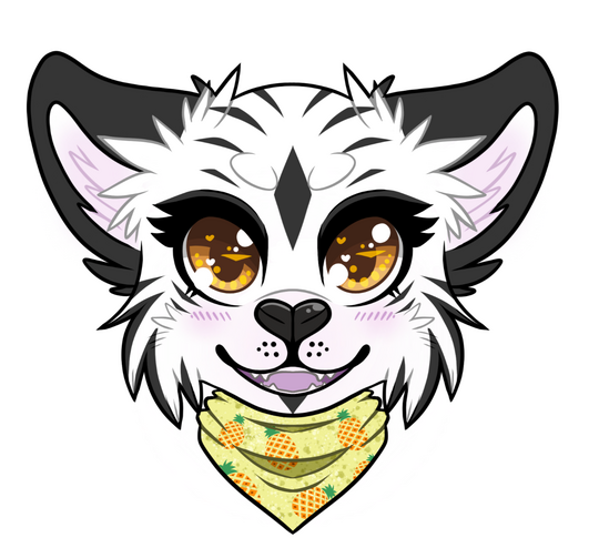 A white tiger shop mascot